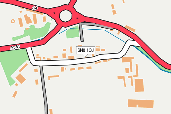 SN8 1QJ map - OS OpenMap – Local (Ordnance Survey)