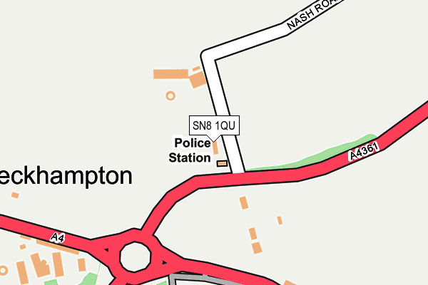 SN8 1QU map - OS OpenMap – Local (Ordnance Survey)