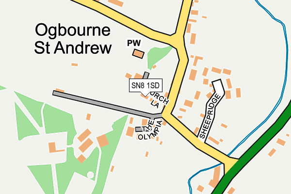 SN8 1SD map - OS OpenMap – Local (Ordnance Survey)