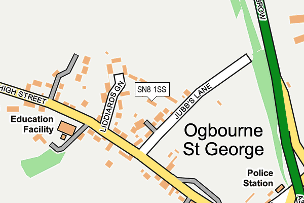 SN8 1SS map - OS OpenMap – Local (Ordnance Survey)