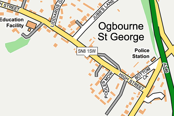 SN8 1SW map - OS OpenMap – Local (Ordnance Survey)