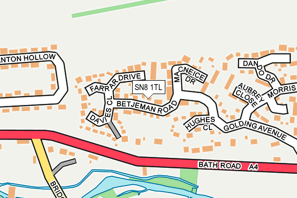 SN8 1TL map - OS OpenMap – Local (Ordnance Survey)