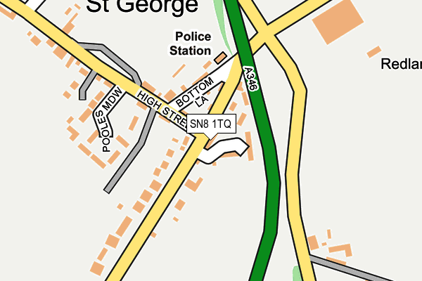 SN8 1TQ map - OS OpenMap – Local (Ordnance Survey)