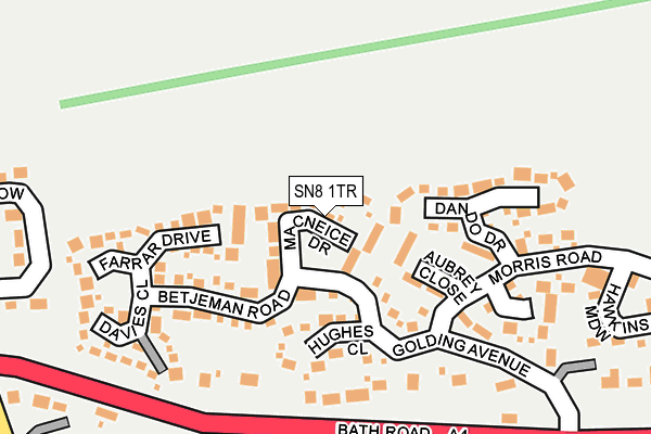 SN8 1TR map - OS OpenMap – Local (Ordnance Survey)