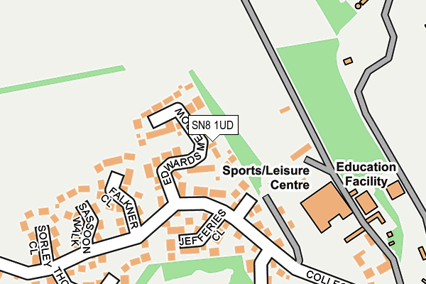 SN8 1UD map - OS OpenMap – Local (Ordnance Survey)