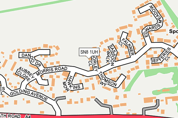 SN8 1UH map - OS OpenMap – Local (Ordnance Survey)