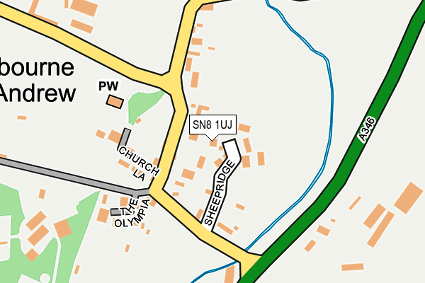 SN8 1UJ map - OS OpenMap – Local (Ordnance Survey)
