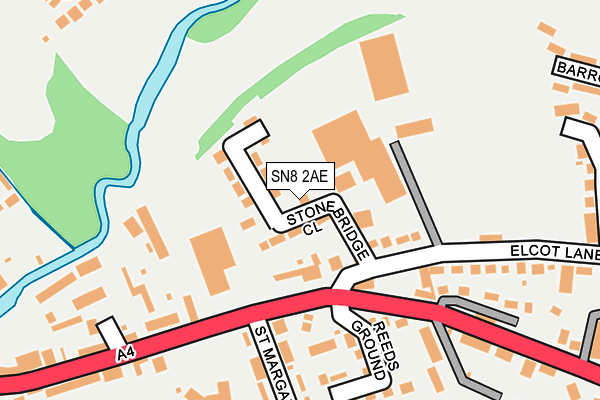 SN8 2AE map - OS OpenMap – Local (Ordnance Survey)