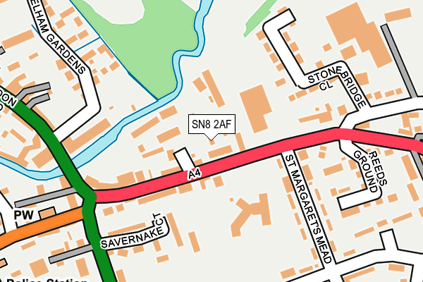 SN8 2AF map - OS OpenMap – Local (Ordnance Survey)