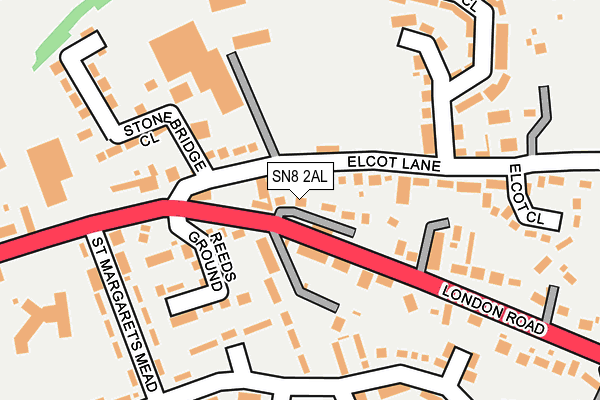 SN8 2AL map - OS OpenMap – Local (Ordnance Survey)