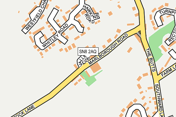 SN8 2AQ map - OS OpenMap – Local (Ordnance Survey)