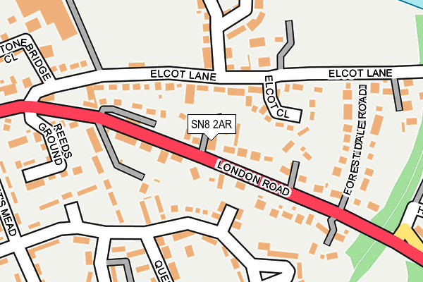 SN8 2AR map - OS OpenMap – Local (Ordnance Survey)