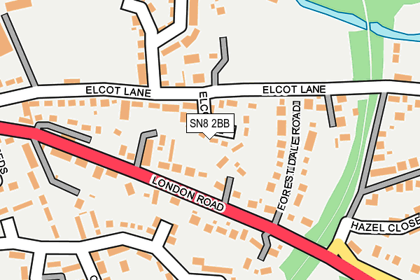 SN8 2BB map - OS OpenMap – Local (Ordnance Survey)