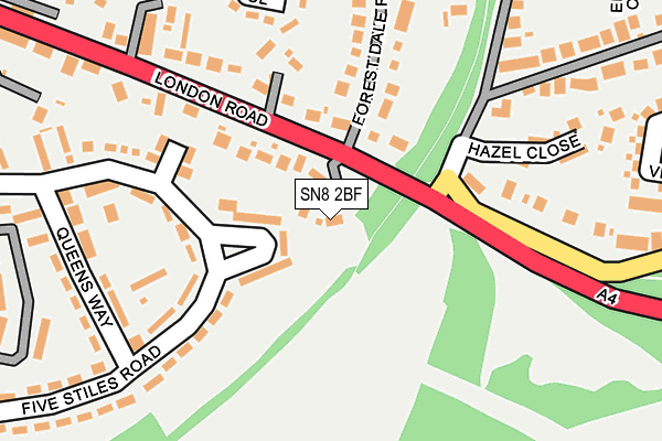 SN8 2BF map - OS OpenMap – Local (Ordnance Survey)