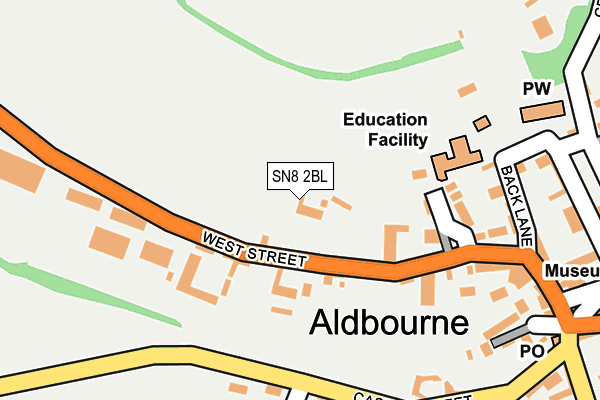 SN8 2BL map - OS OpenMap – Local (Ordnance Survey)