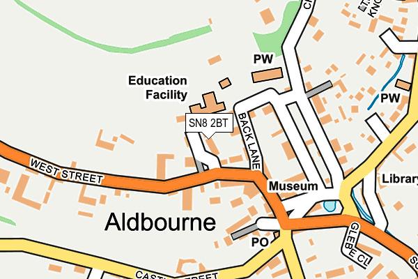 SN8 2BT map - OS OpenMap – Local (Ordnance Survey)