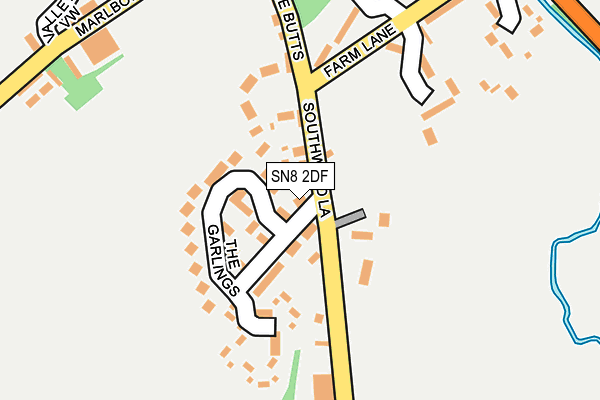 SN8 2DF map - OS OpenMap – Local (Ordnance Survey)