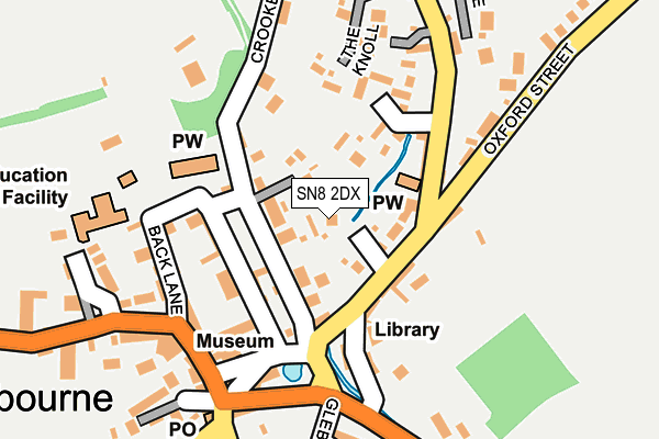 SN8 2DX map - OS OpenMap – Local (Ordnance Survey)