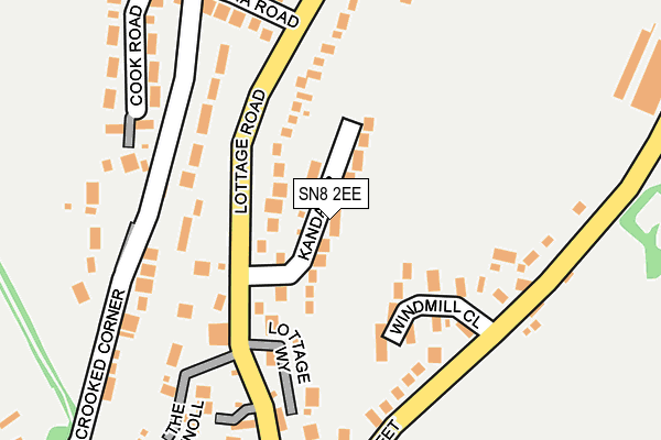 SN8 2EE map - OS OpenMap – Local (Ordnance Survey)
