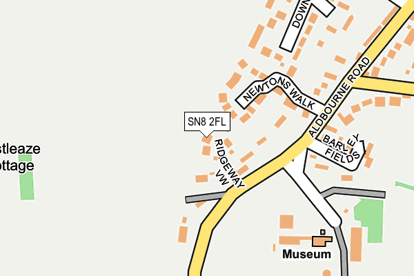 SN8 2FL map - OS OpenMap – Local (Ordnance Survey)