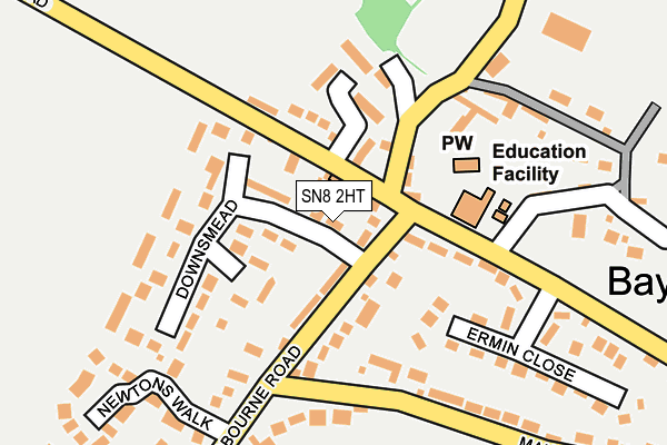 SN8 2HT map - OS OpenMap – Local (Ordnance Survey)