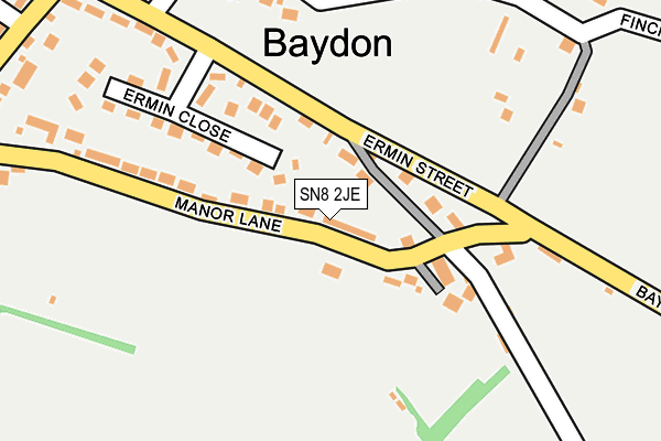 SN8 2JE map - OS OpenMap – Local (Ordnance Survey)