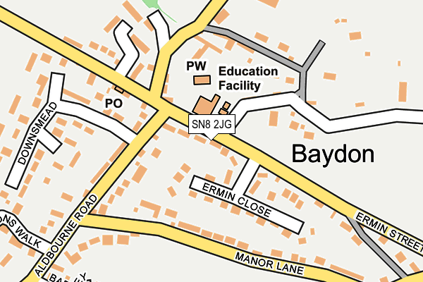 SN8 2JG map - OS OpenMap – Local (Ordnance Survey)