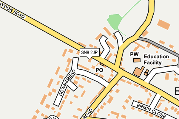 SN8 2JP map - OS OpenMap – Local (Ordnance Survey)