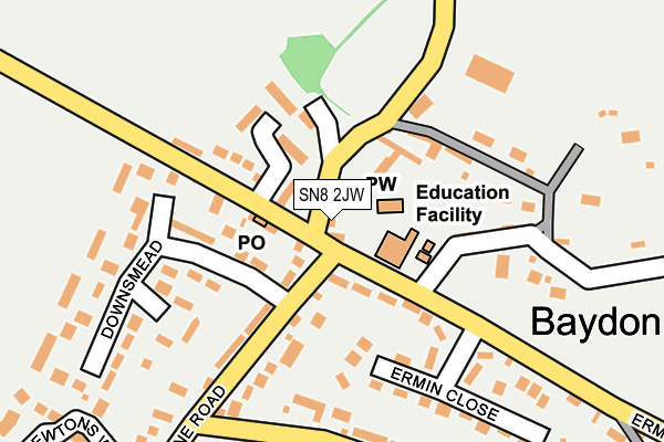 SN8 2JW map - OS OpenMap – Local (Ordnance Survey)