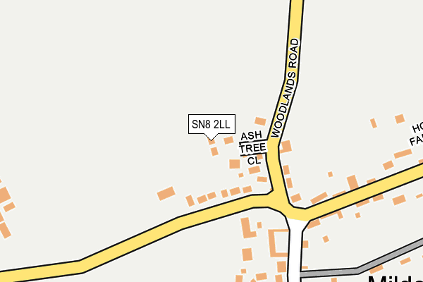 SN8 2LL map - OS OpenMap – Local (Ordnance Survey)