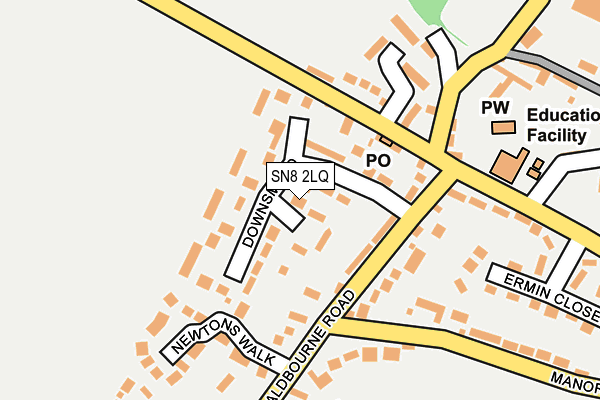 SN8 2LQ map - OS OpenMap – Local (Ordnance Survey)