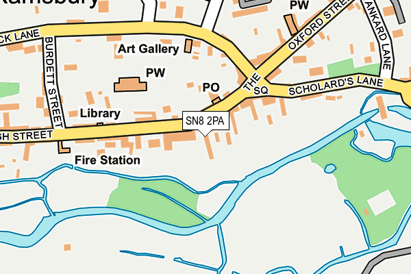 SN8 2PA map - OS OpenMap – Local (Ordnance Survey)