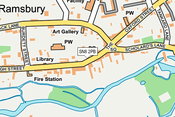 SN8 2PB map - OS OpenMap – Local (Ordnance Survey)