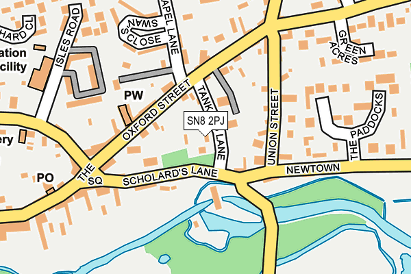 SN8 2PJ map - OS OpenMap – Local (Ordnance Survey)