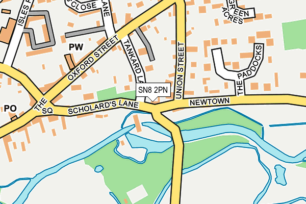SN8 2PN map - OS OpenMap – Local (Ordnance Survey)