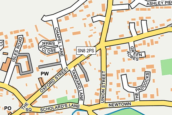 SN8 2PS map - OS OpenMap – Local (Ordnance Survey)