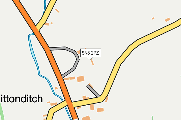SN8 2PZ map - OS OpenMap – Local (Ordnance Survey)