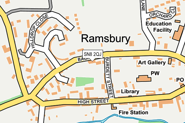 SN8 2QJ map - OS OpenMap – Local (Ordnance Survey)