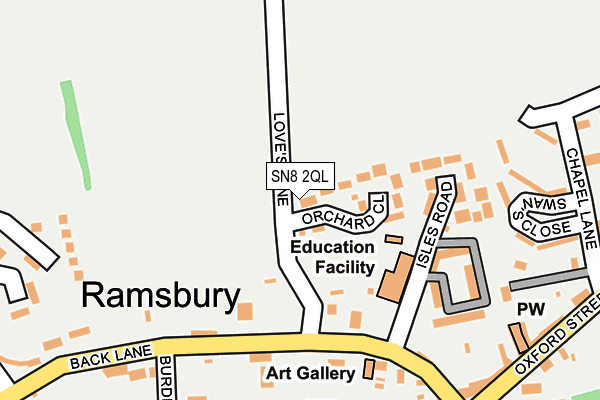 SN8 2QL map - OS OpenMap – Local (Ordnance Survey)