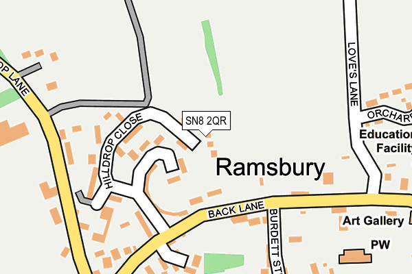 SN8 2QR map - OS OpenMap – Local (Ordnance Survey)