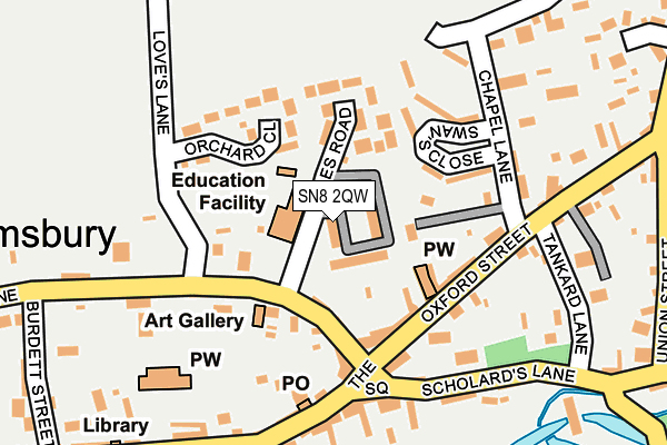 SN8 2QW map - OS OpenMap – Local (Ordnance Survey)