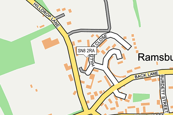 SN8 2RA map - OS OpenMap – Local (Ordnance Survey)