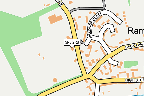 SN8 2RB map - OS OpenMap – Local (Ordnance Survey)