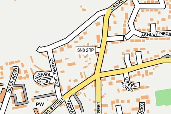 SN8 2RP map - OS OpenMap – Local (Ordnance Survey)