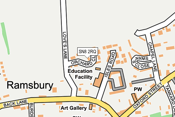 SN8 2RQ map - OS OpenMap – Local (Ordnance Survey)