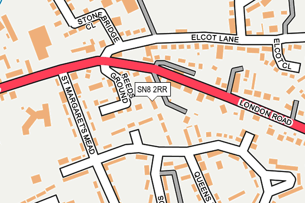 SN8 2RR map - OS OpenMap – Local (Ordnance Survey)