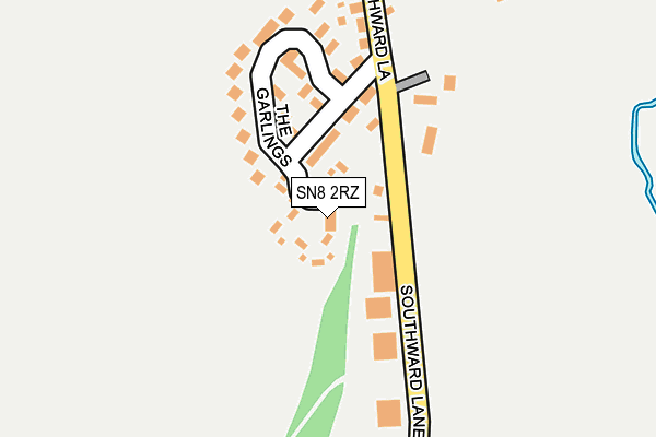 SN8 2RZ map - OS OpenMap – Local (Ordnance Survey)