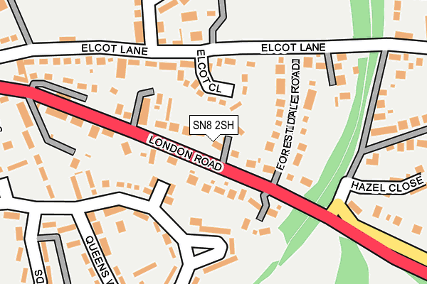 SN8 2SH map - OS OpenMap – Local (Ordnance Survey)