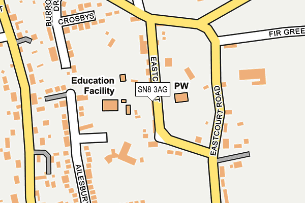 SN8 3AG map - OS OpenMap – Local (Ordnance Survey)