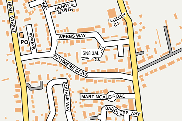 SN8 3AL map - OS OpenMap – Local (Ordnance Survey)